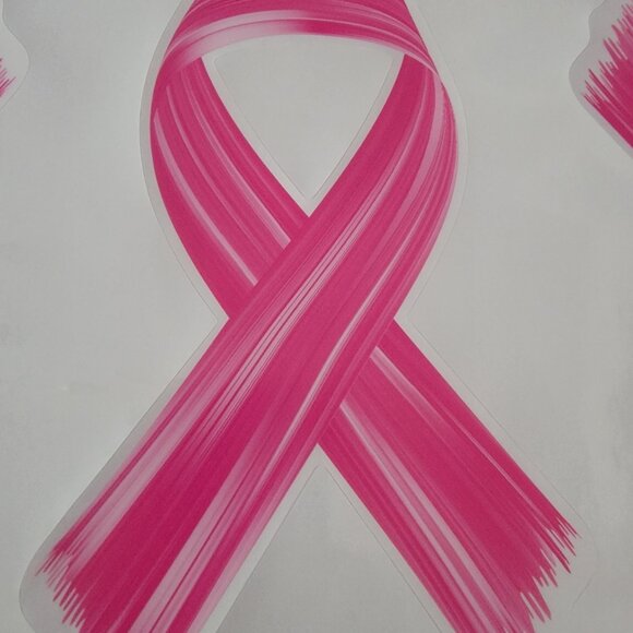 32 Breast Cancer Awareness Pink Ribbon Car or Window Clings - Pink Ribbon Decals - Picture 2 of 4